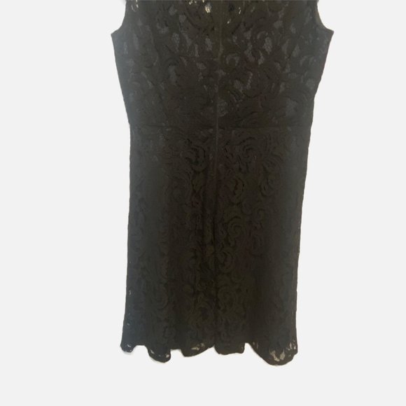 Adrianna Papell Black Lace Dress - Size 12 - Picture 3 of 11